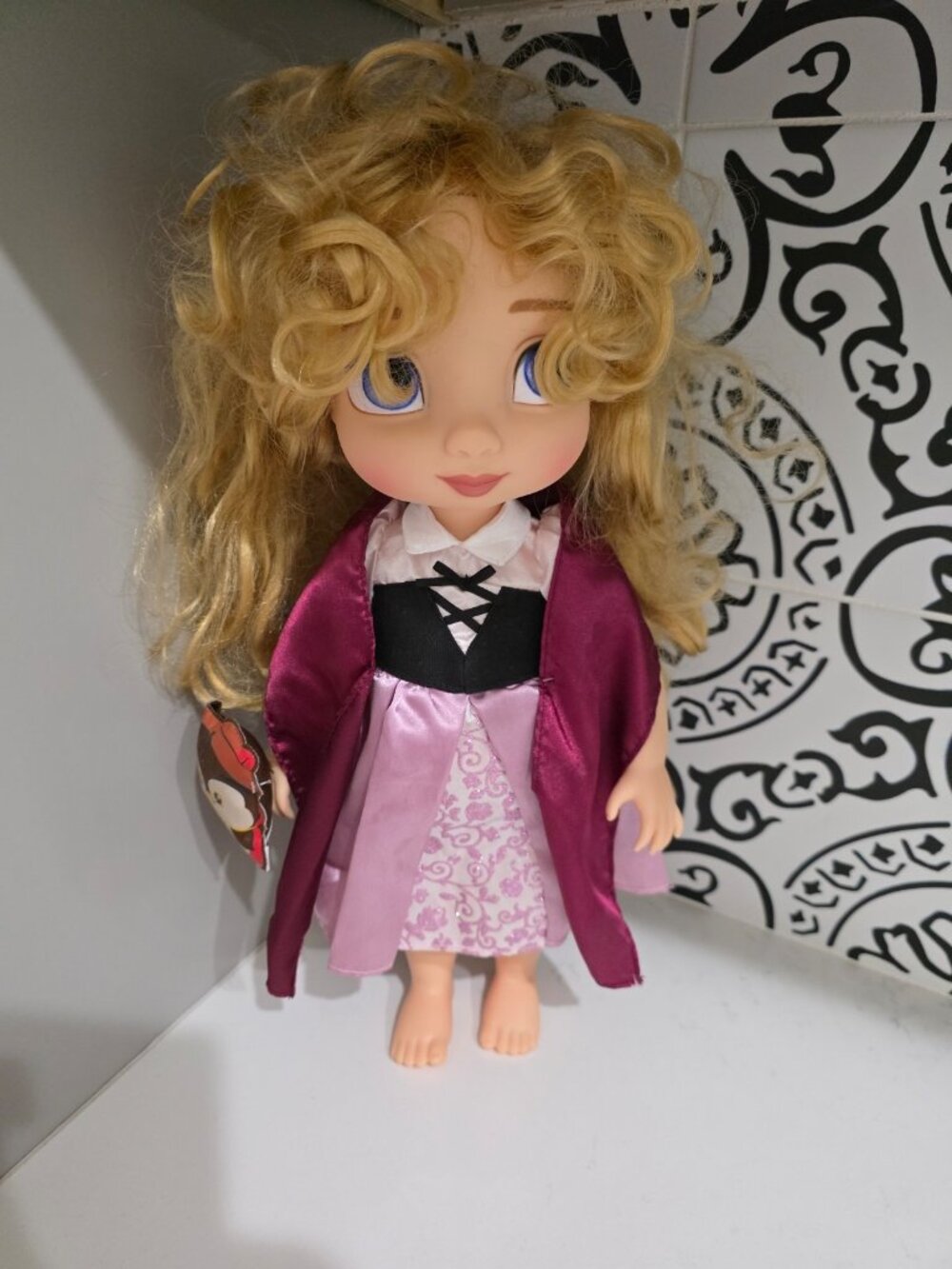 Disney Animator Aurora Doll Toy Sleeping Beauty Pet Owl Wristie So Cute